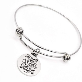 Faith Gift, He Counts The Stars And Calls Them All By Name Bracelet, Charm Bracelet, Faith Jewelry, Christian Gift, Psalm 147 4 Charm