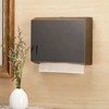 Gold Metal Wall-Mounted Tissue and Paper Towel Holder Box for