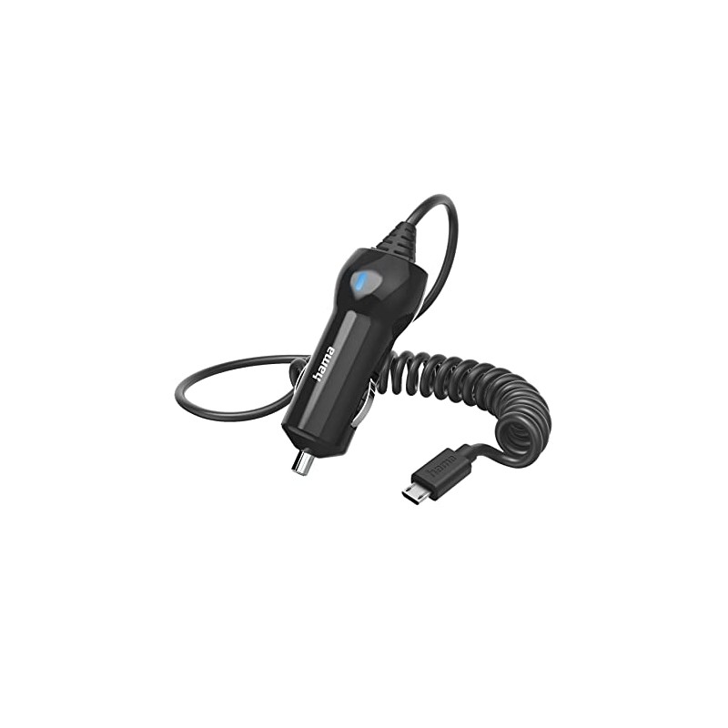Hama Car Charger Micro USB Output 6W 1 Meter Black