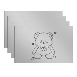 Pack of 4 ABS Plastic Plates, 30 x 20 cm Laser Blanks for Engraving, Laser Engraving Plate, Laser Engraving Material for Name Plate Front Door, Engraving Plate for DIY Cutting