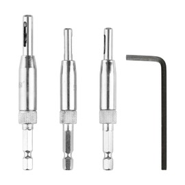 Tabanzhe Hinge Drill Bit Set-3PCS Self Centering Hex Shank Hinge Drill Bits High Speed Steel Hole Drilling Tool 5/64", 7/64", 9/64" Hinge Pilot Hole Drill Bit for Door Cabinet Woodworking