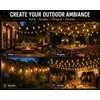 Solar Outdoor String Lights for Patio – Remote Control, Dual