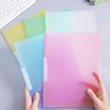 YANYULI Folder Document Bags, Transparent, A4, Set of 5 Colors,