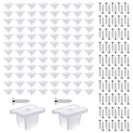 Waterproof LED Strip Mounting Clips Holder Mounting Bracket Neon Mounting Clips Fixing Clamps Holder with 200 Screws for 5mm to 6mm LED Strip Lighting, Translucent, Pack of 200