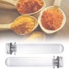 5 Pcs 40ml Plastic Test Tubes with Lid, Clear Test