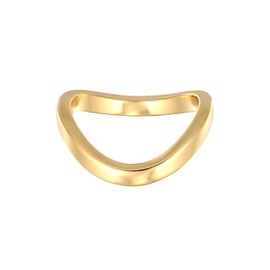 Elli Women's Stacking Basic Wave Filigree Gold Ring, Brass, No Gemstone