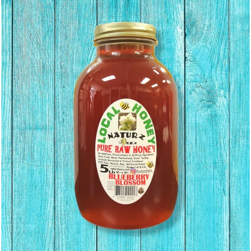 NATURZ BEEZ RAW HONEY BLUEBERRY BLOSSOM 5 LBS 100% PURE