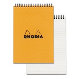 Rhodia Wirebound Orange - Lined 6 x 8 1/4 Notebook - R16501