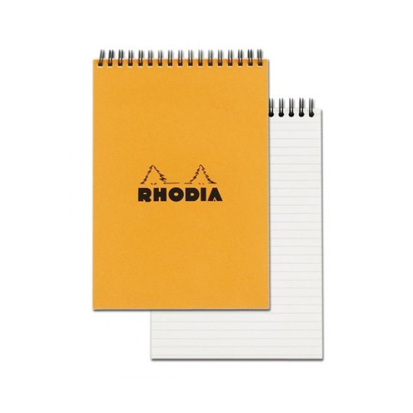 Rhodia Wirebound Orange - Lined 6 x 8 1/4 Notebook - R16501