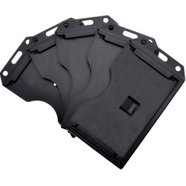 5 Pack - Heavy Duty Black 2 Sided Rigid Multi Card Holder by Specialist ID