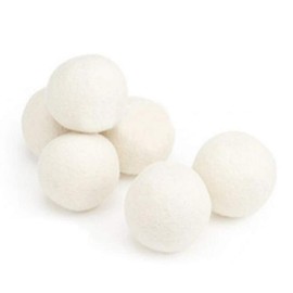TOPINCN Paquete de 6 Bolas de Lana para Secadora, Suavizante de Tela Reutilizable Que Reduce Las Arrugas de la Ropa y Ahorra Tiempo de Secado. Las Bolas de Lana Reemplazan Las Hojas de