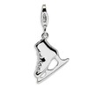 Jewels By Lux Sterling Silver 3D Ice Skate with w/Lobster
