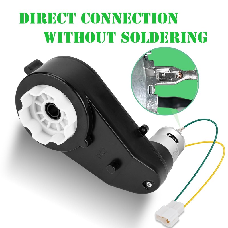 2 Pcs 24V Electric Powered Wheels Upgrade Motor Gearbox 24v