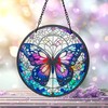 H&D HYALINE & DORA 6.3 '' Butterfly Stained Glass Window