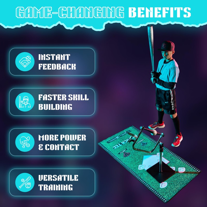 Attack Mat for Batting Tee Practice, Hitting Mat to Learn