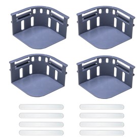JENHOME Bed Sheet Holders for Corners - Wrinkle-Free Fitted Sheet Holder with 8 Total Straps (4 Extra), Secure Grip Universal Fit for All Bed Sizes, Sheet Clips (Grey)