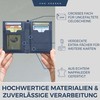 VON HEESEN® Wallets Men & Women, darkblue, With coin compartment