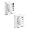 QWORK Air Vent ABS Louver Grille Cover, 2 Pack 4"