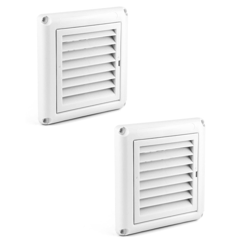 QWORK Air Vent ABS Louver Grille Cover, 2 Pack 4"
