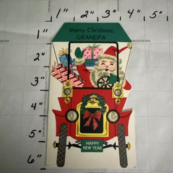 Vintage Merry Christmas Grandpa Grandfather Granddad Pappy Pop Pop Santa