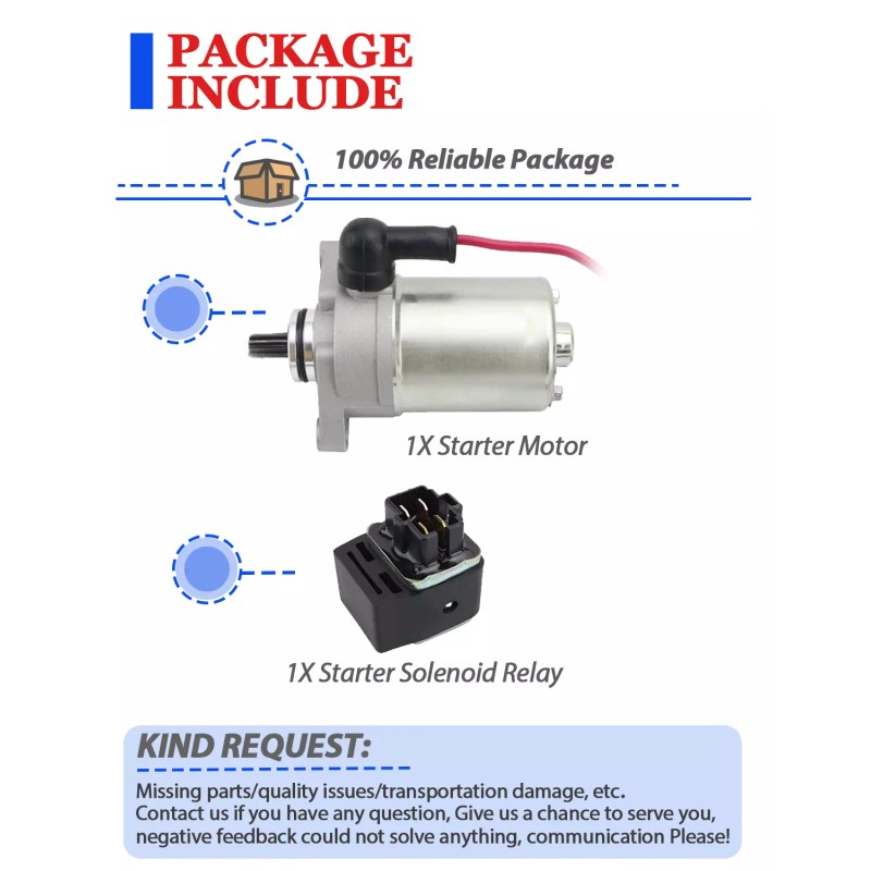 Motorsupermarkets Starter Motor for E-TON Eton DXL-90U Sierra 90 All