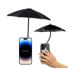 CxStarLiCU Magnetic Phone Umbrella For Sun, Umbrella for iPhone 15 14 13 12 Pro Max Plus, Smart Phone Sun Shade Shield with Bendable Design, Against Outdoor Bright Sunlight Anti-Glare Anti-Reflect