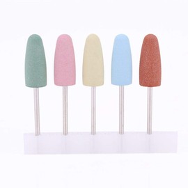 Nail Drill Bit Set, Stainless Steel Nail Drill Bits Nail Grinders Drill Bits Manicure Machine Tools Smoothing Drill for Manicure Nail Grinding and Trimming Nail Gel Drill Bit (