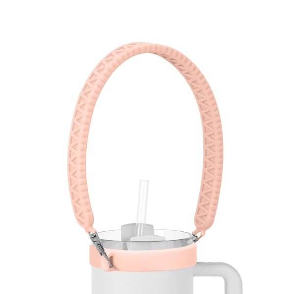 PEUTIER Water Bottle Handle Strap, with Metal Clasp Flexible Silicone