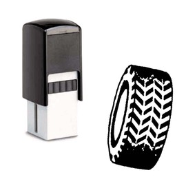 Bonus Card Stamp with Motif Car Tyres Car Workshop Tyre Change Car Dealership Stamp with Ink Pad for Bonus Card Discount Card Customer Card 10 x 10 mm