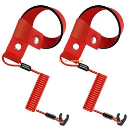 Powersports Replacement Parts 2PCS Stop Kill Safety Key Lanyard for Kawasaki Jet Ski JT750 900 1100 1200 1500 Mod-R77O-4147