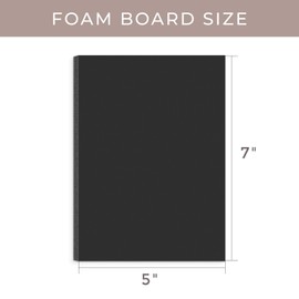 AUEAR, 5 Pack 5x7 Black Foam Boards, Foam Core Poster Board for Display, Mounting, Print, Presentation and Projects, 3/16'' Thick