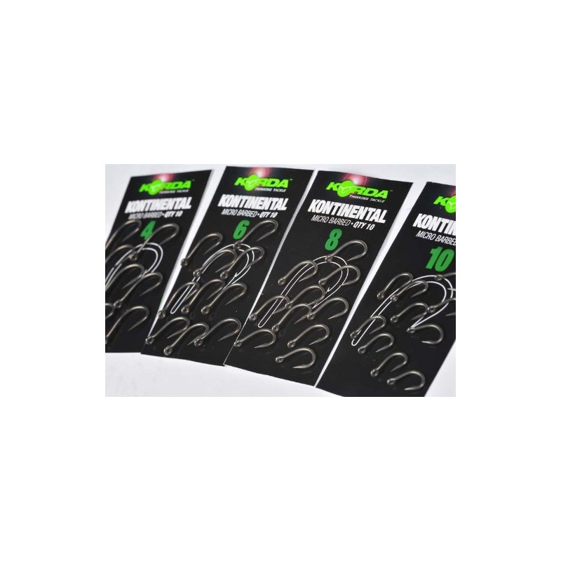 Korda Kurv Shank Barbed Hooks: 6