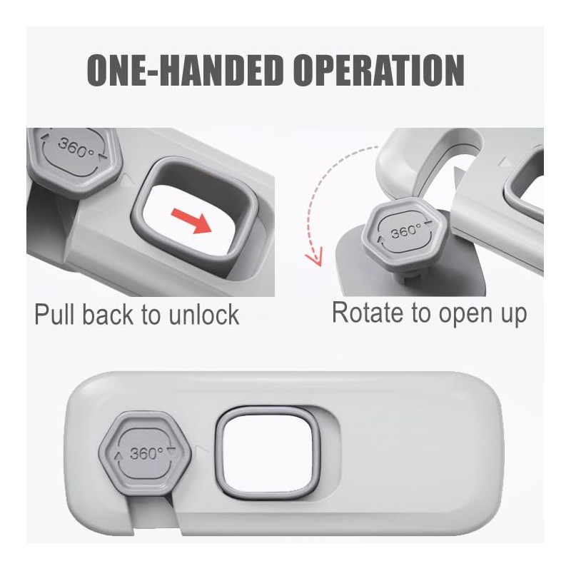 5 Pack Child Proof Refrigerator Lock, QYESWHSR Fridge Locks for
