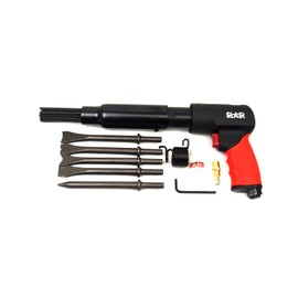 SLAIR 2 in 1 Pistol Air Pneumatic Needle Scaler Hammer Chisel 4000BPM 19 Needles 5 Chisels Remove Paint Rust Welding xx588