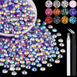 2500PCS 5mm Resin Jelly Rhinestones in Bulk (Dark Purple AB), Bedazzling Flatback Crystals Rhinestones for Crafting DIY Nail Decoration, Gems Diomand Charms for Tumbler Shoes Clothing Fabric