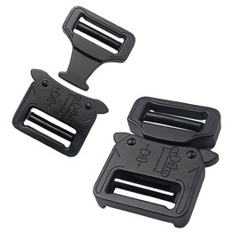 [TAILOR JAPAN] Metal Buckle for Belts, Cobra Buckle, Belt Buckle, Quick Buckle, 1.1 inches (27 mm) (Set of 2), Black