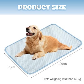 SDFWGG Tappetino Refrigerante Cane Tappetino Rinfrescante Per Cani E Gatti Tappeto Rinfrescante Cani Gatti Materassino Rettangolare Traspirante Estivo Per Riposo Interno Auto Divano (70x100cm)
