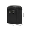 LiebeWH Outdoor Lock Box for House Keys, 4-Digit Combination, Black,