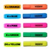 Essential Arts Square Highlighter Assorted Bulk Pack of 48 |