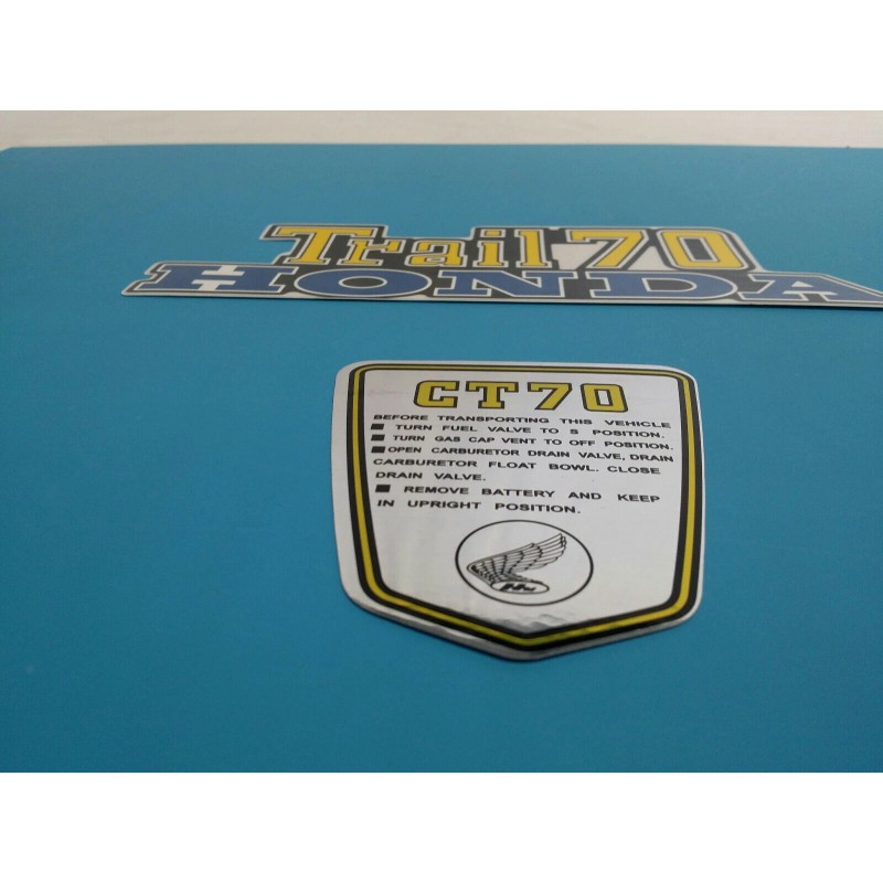 HONDA CT70 TRAIL70 1976 FRAME DECAL GRAPHIC SET (#H61)