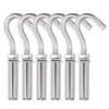 Swpeet 6Pcs M12 Stainless Steel Open Cup Hook Expansion Screws