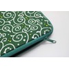 Keisui Dot Arabesque Goshuin Book L-Shaped Pouch, Green