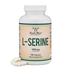 Cápsulas de serina L (probadas por terceros) – porciones de 2.000 mg utilizadas en estudio clínico, 180 unidades, 500 mg por cápsula (Aminoácido para 