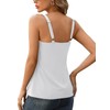 V FOR CITY White Tank Top for Women with Built-in