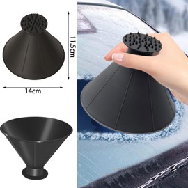HIXNUG 2Pcs Cone Car Ice Scraper Round Funnel Ice Scraper Car Snow Removal Shovel Tool for Car Windshield Window