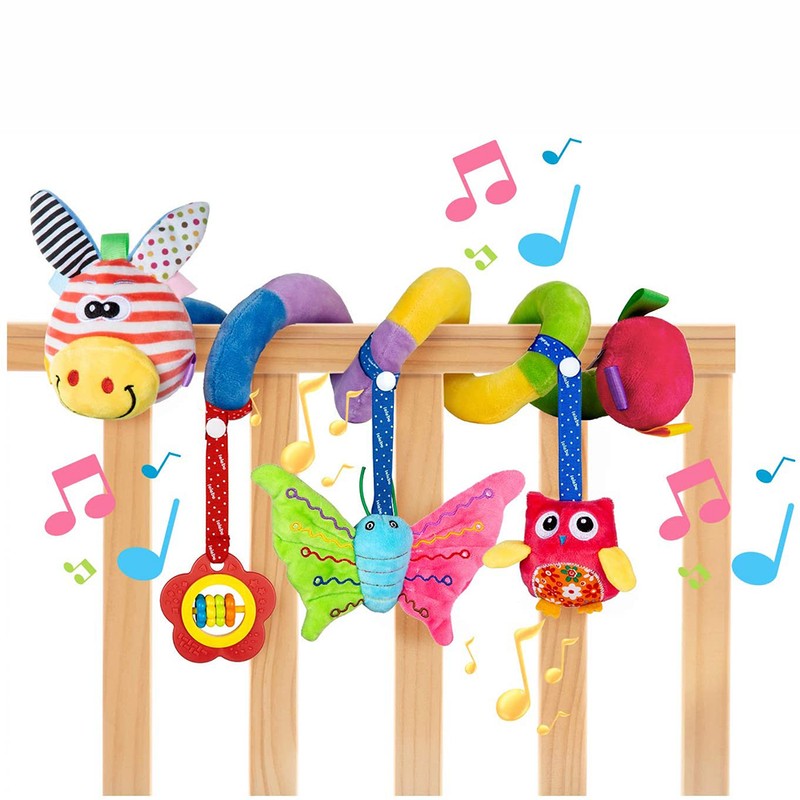 Baby Spiral Activity Hanging Toys with Bell Educational Baby Spiral