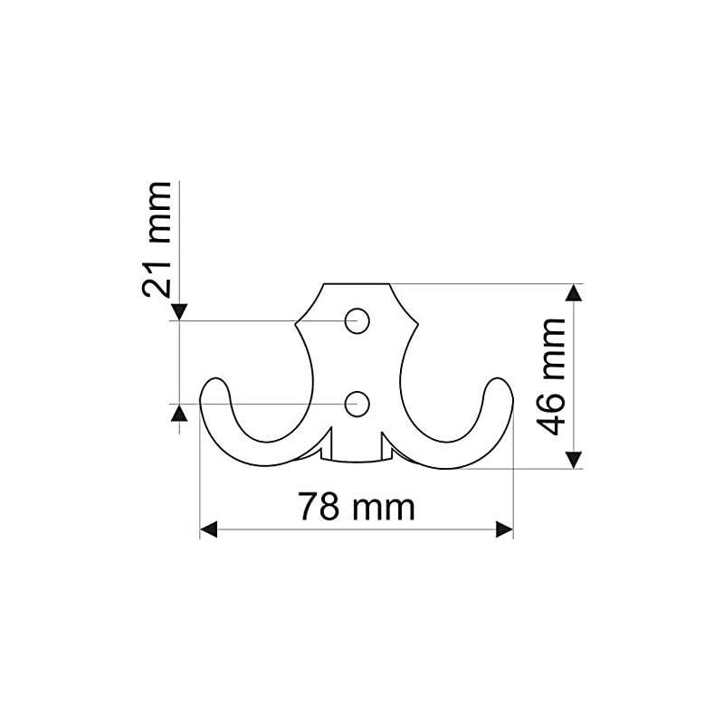 KeyMet GmbH Coat Hooks Wall Hooks 47 Polished Brass