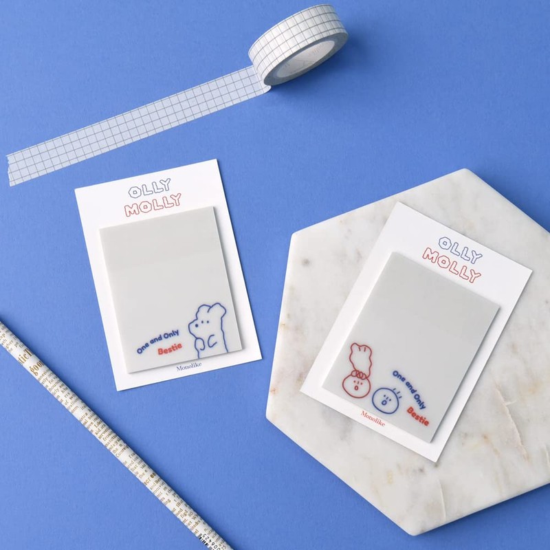 Monolike Olly Molly Drawing Tracing Sticky - Memo, 30 Sheets,