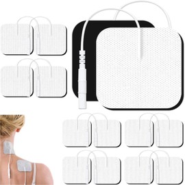 12-Piece TENS Machine Pads Set – Premium Replacement Electrodes for Reusable TENS Machines – Compatible with Auvon & Ideal Revitive Pads for Enhanced Therapy