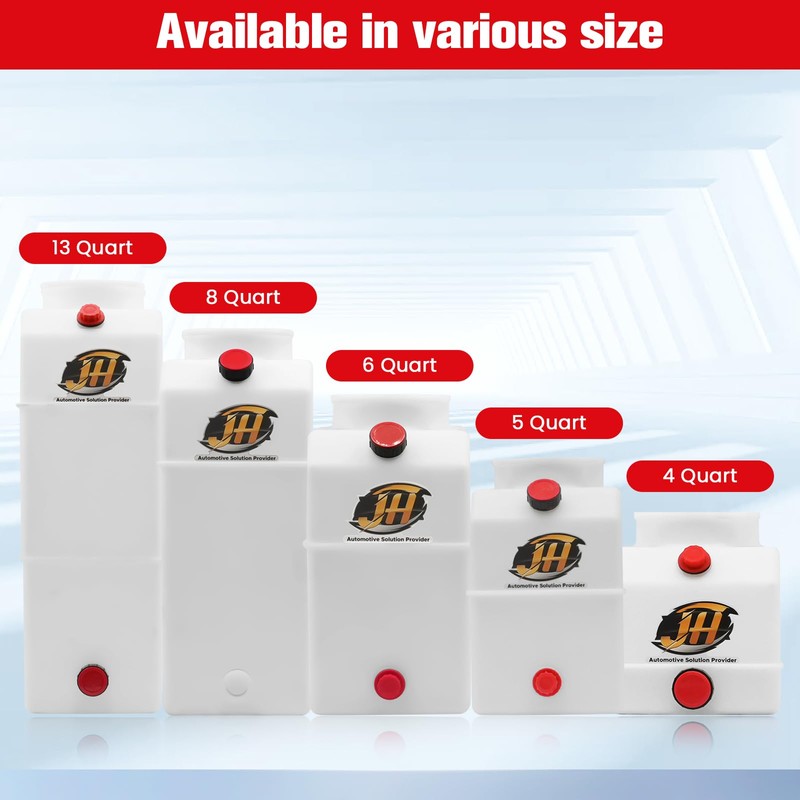 4 Quart Poly Power Unit Reservoir for Hydraulic Systems, Polyethylene